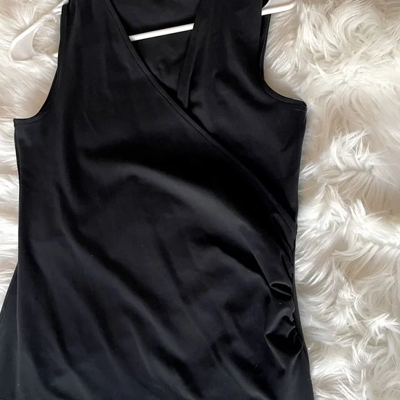 Ann Taylor Wrap Blouse in Black - Picture 3 of 5